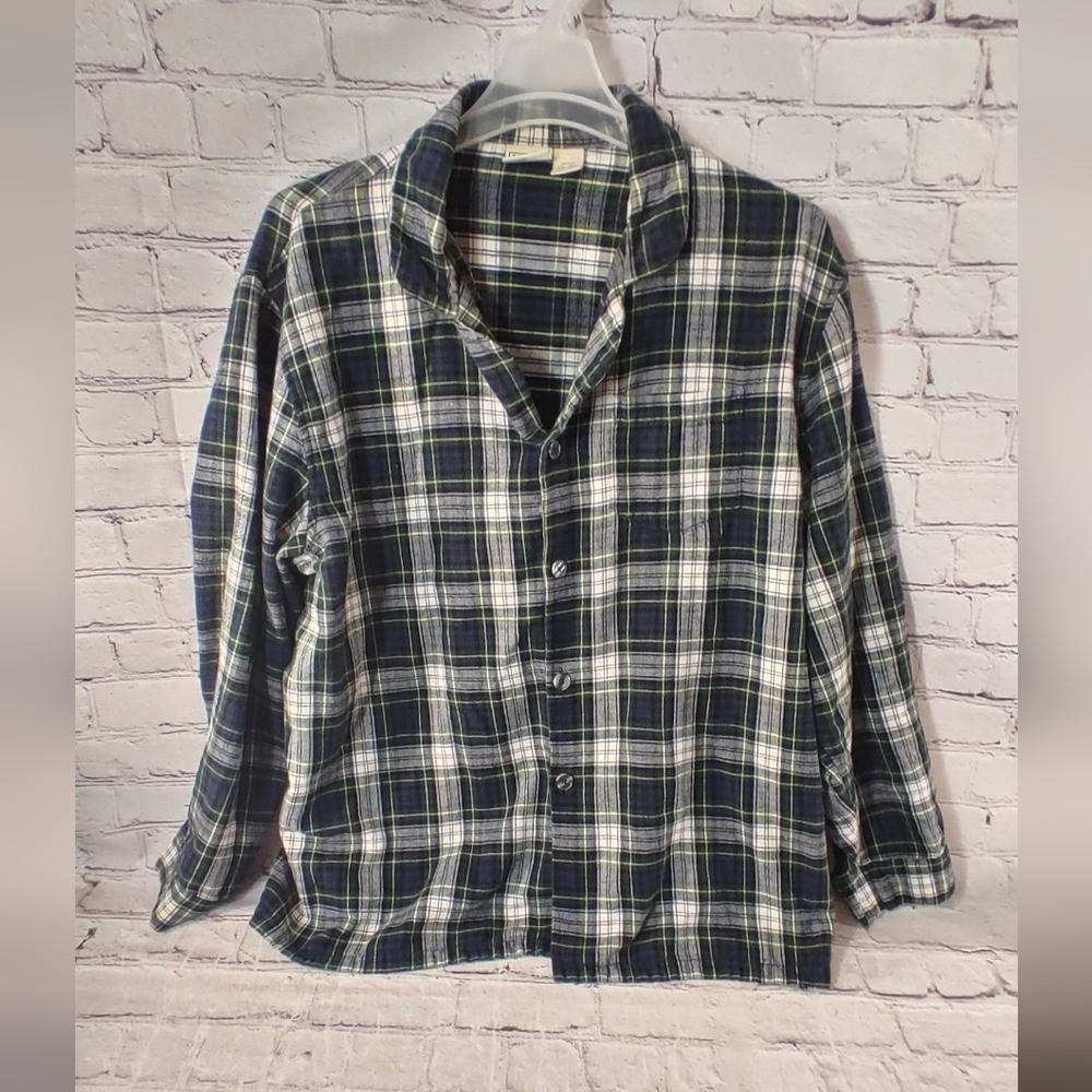 L.L. Bean Vintage XXL Mens Sleep Shirt Scotch Plaid Button Down